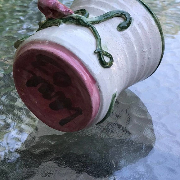 Floral Pottery Makeup Brush/Pen-Pencil Holder/Handcrafted from my Clay Studio - Picture 8 of 12